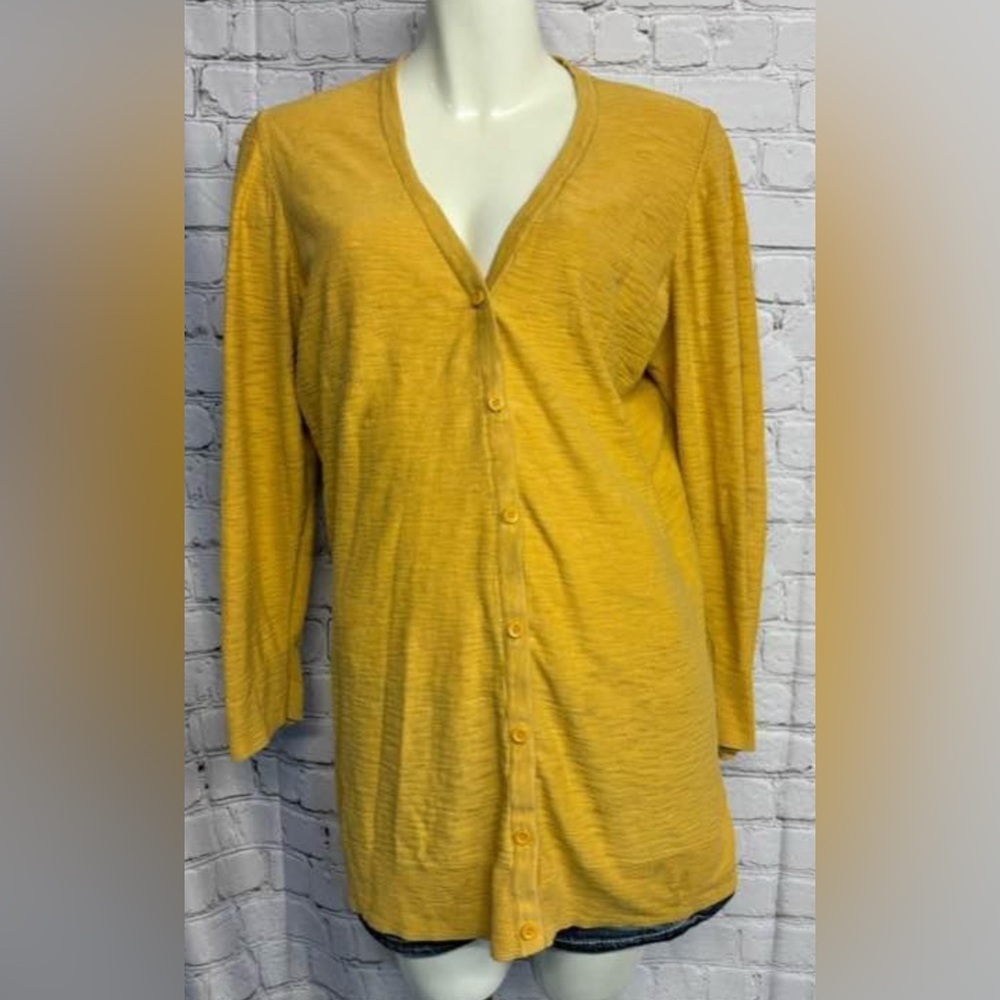 Torrid Yellow Button-Up Sweater